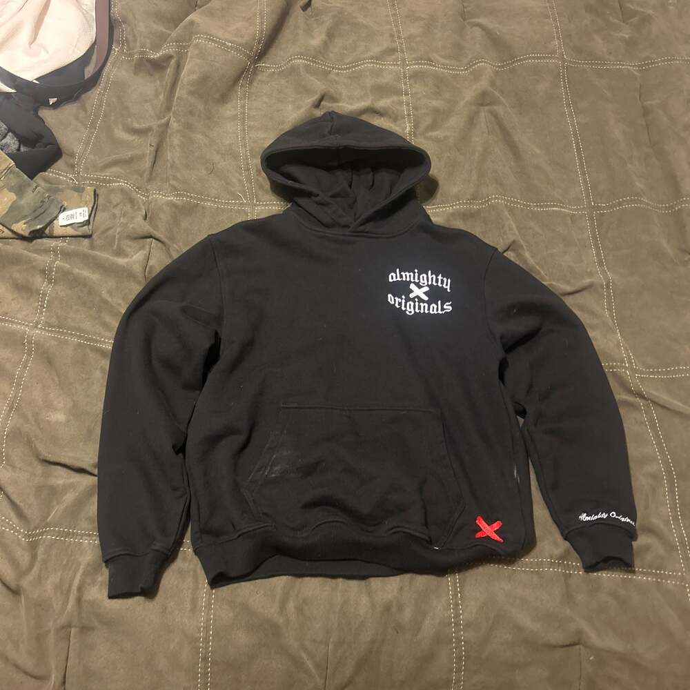 Almighty Originals Black OG London French Terry Hoodie, Baggy Fit
